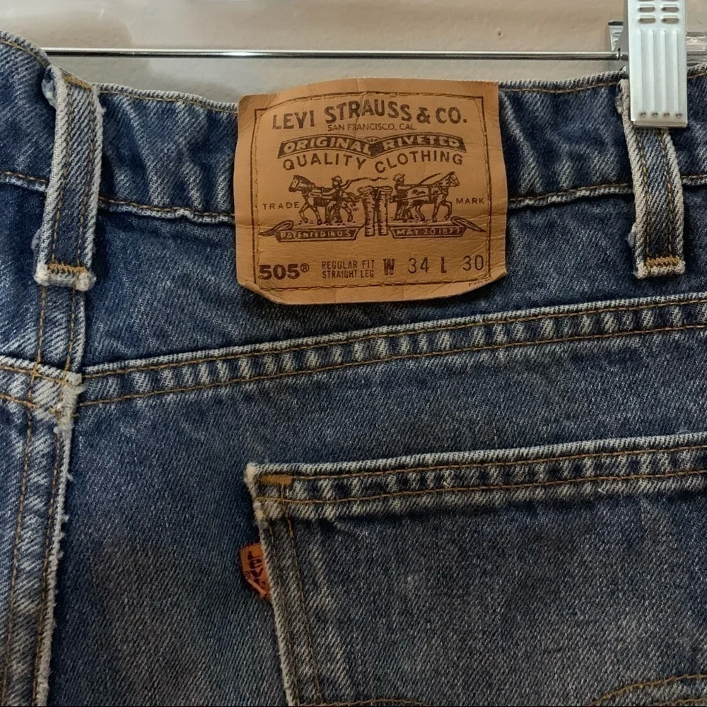 Vintage Orange Tab Super Dope Custom 505 Levi Jeans